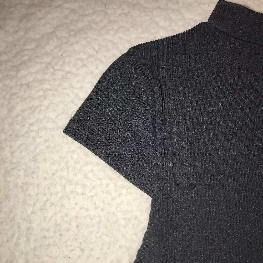 NWOTBlack High Neck Ribbed Bodycon Dress - Picture 3 of 5